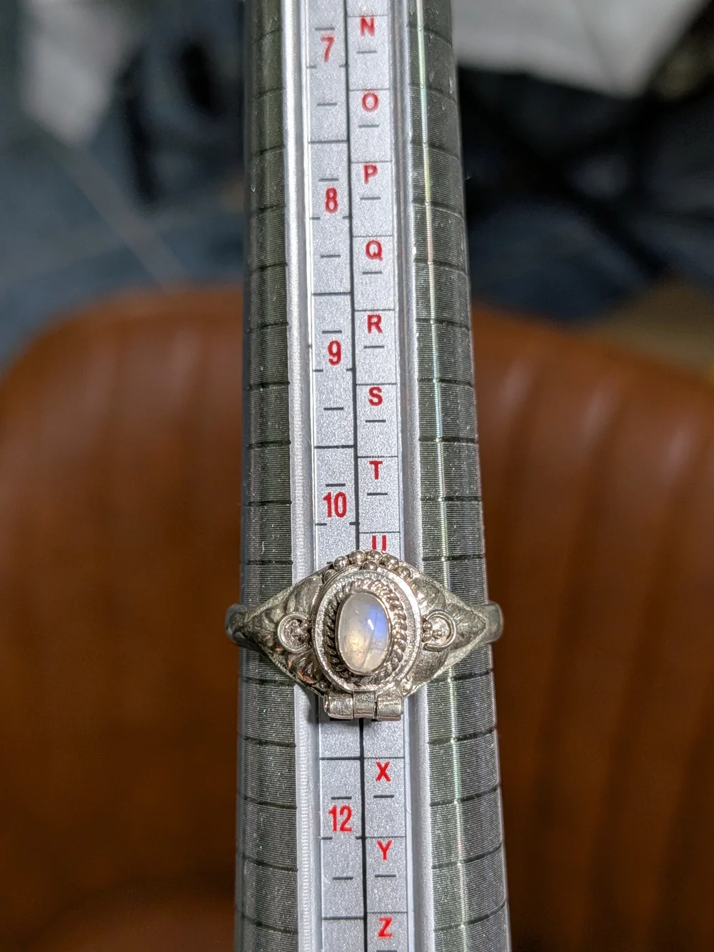 Sterling Silver Moonstone Oval Ring - Silver